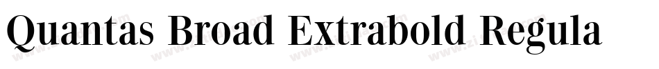 Quantas Broad Extrabold Regular字体转换